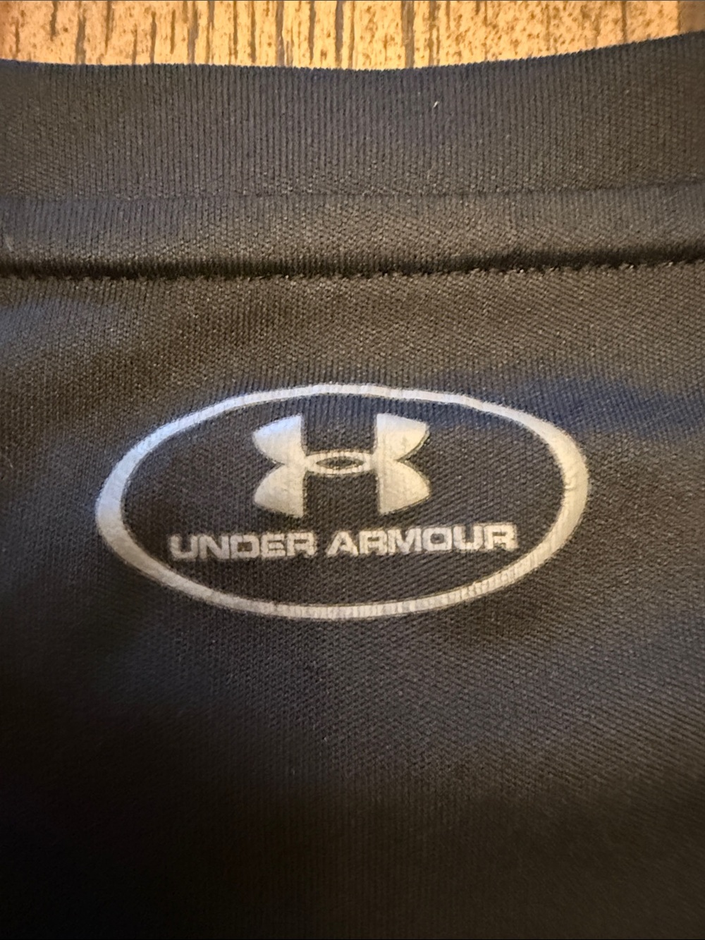 Under Armour Black Short-Sleeve Performance Tee with Gray Panels - Picture 6 of 6